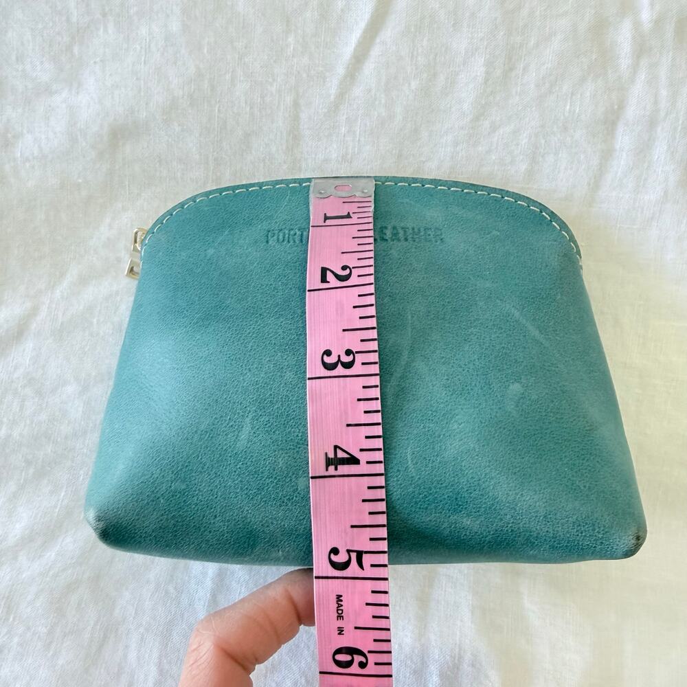 Portland Leather Goods | Aqua Blue Full Grain Luna Leather Pouch Small - Picture 5 of 8